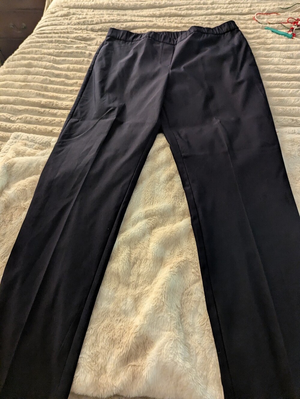 Classic Navy Blue Pull On Dress Pants